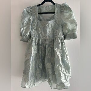 New Umgee Sample Babydoll Mini Dress in Pastel Green - Size Small